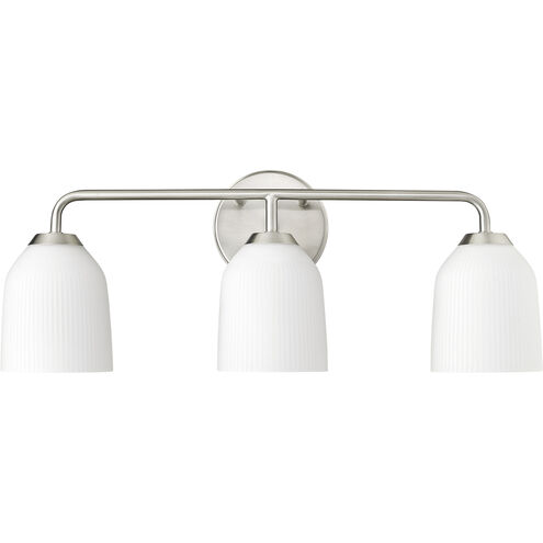 Norah 3 Light 22.8 inch Brushed Nickel Vanity Light Wall Light